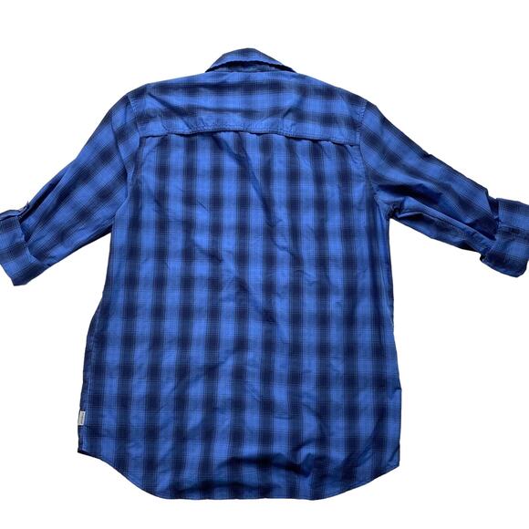 EDDIE BAUER Travex Blue Plaid Classic Fit Button Up Shirt XS Womens Outdoor - Picture 5 of 10